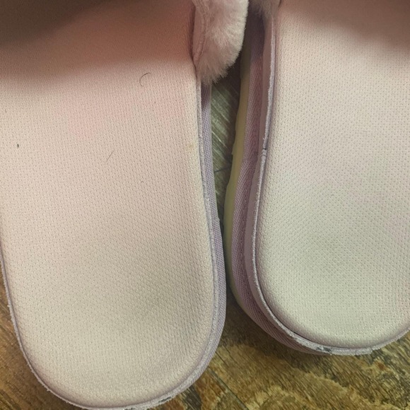 UGG Laton fluffy platform fur slides pink/purple shoes - Picture 10 of 11